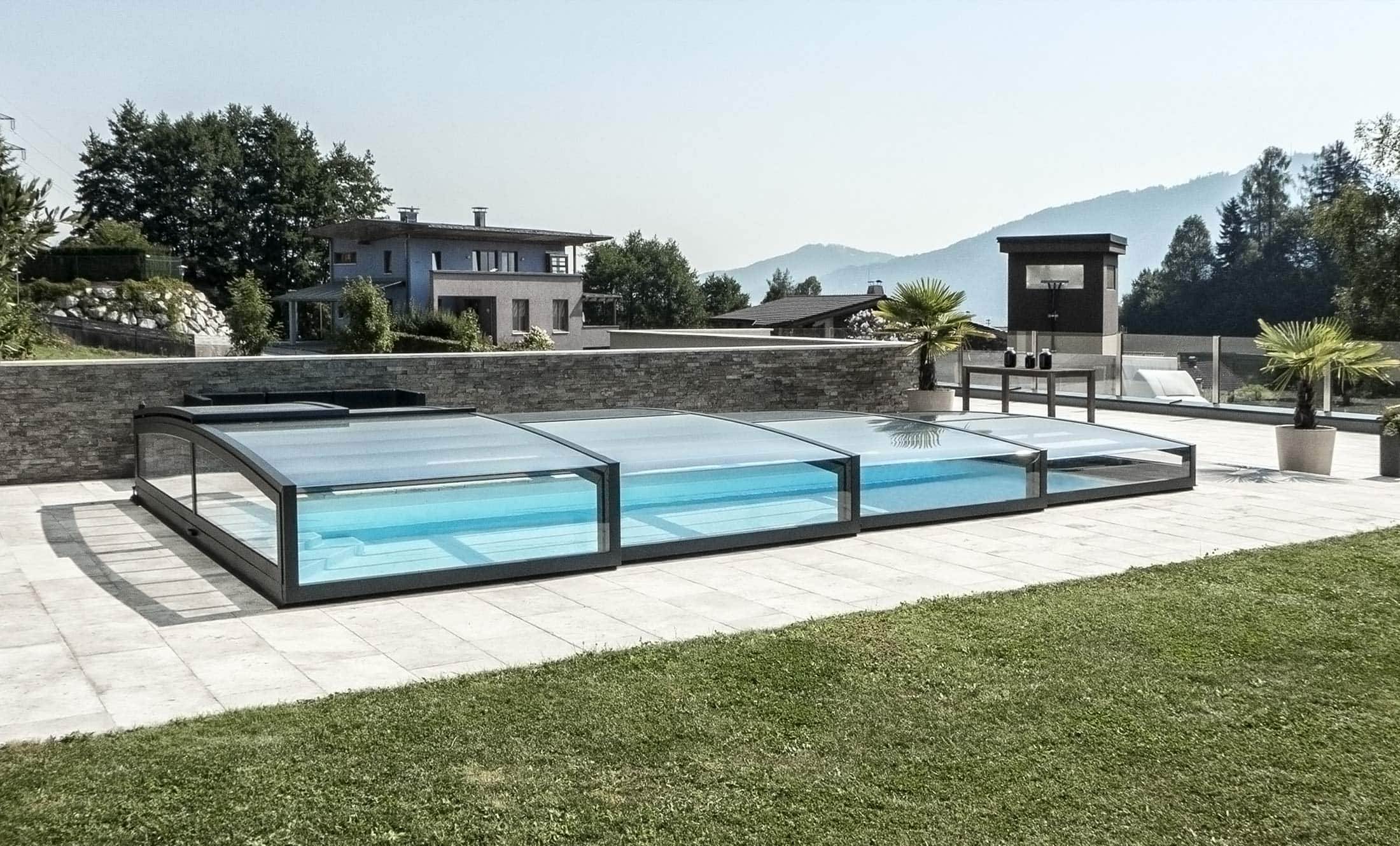 Pool Überdachungen und Überdachung für Schwimmbecken POPP model PRESTIGE P7