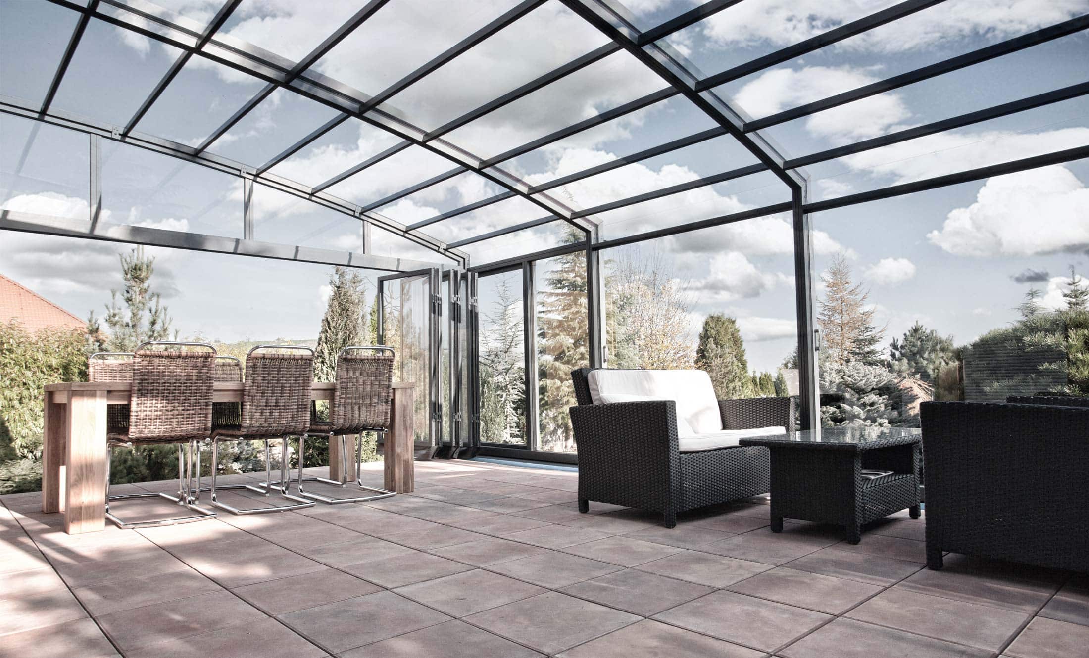 Überdachung für Terrasse POPP model PRESTIGE T5